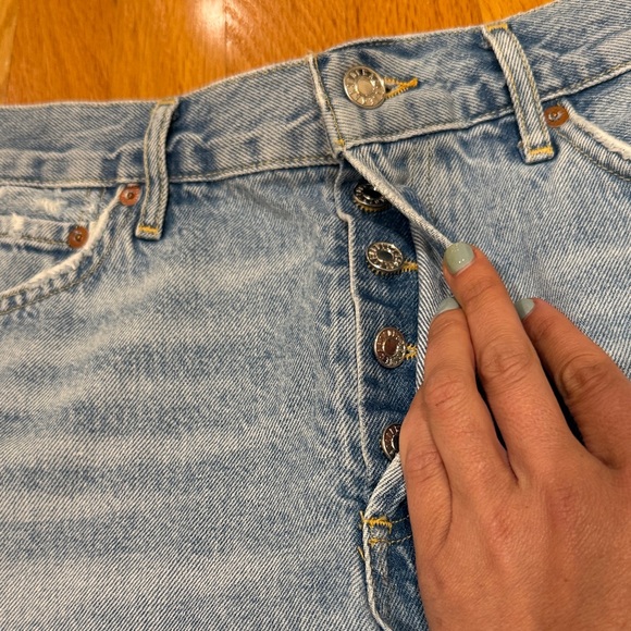 Distressed Denim Shorts - Picture 2 of 6